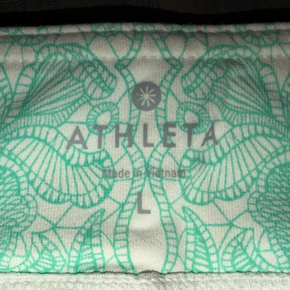 Women's size large Athleta Seafoam Green Patterned skort tennis work out‎ summer